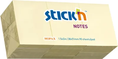 Obrázek produktu pro Bloček samolepicí Stick'n Hopax, 38x51 mm, žlutý, 3x100 lístků