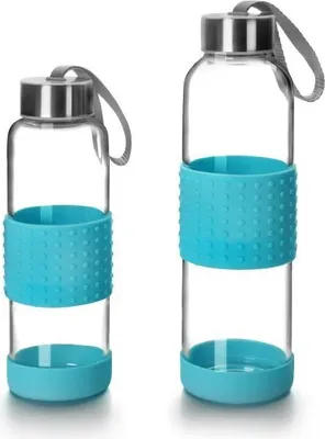 Image de Bouteille en verre bleu 360ml