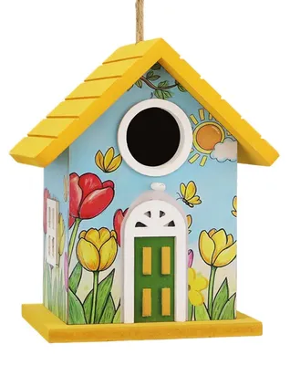 Immagine prodotto di Casetta per uccelli in legno colorata, ideale per il giardino