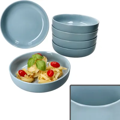 Obrázek produktu pro Ritzenhoff 6x Jasper polévkové talíře 610ml šedomodrá kamenina 6 osob hluboké talíře