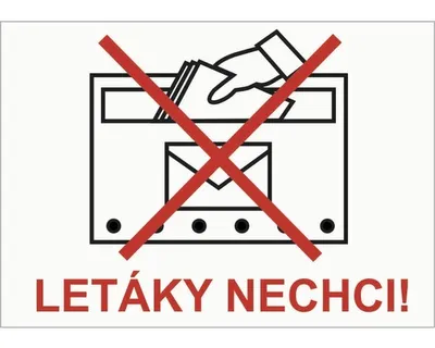 Obrázek produktu pro Walteco Nevhazujte reklamy do této schránky 100x70mm, samolepka