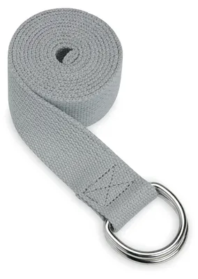 Imagen del producto de Correa para yoga Gaiam, modelo Storm, 6 pies (1,83 metros), color gris. (Código: STK)