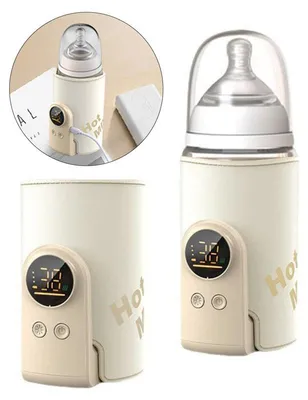 Produktbild von 6000mAh Flaschenwärmer, Flaschenwärmer Baby Unterwegs, Tragbarer Baby Flaschenwärmer mit LCD-Display Milchwärmer Baby mit 6 Einstellbare 38-50℃