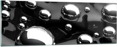 Produktbild von Bilder auf glas - Chrom Metall Reflexion - 90x30cm - Glasbilder - Wandbilder - Kunstdruck - zum Aufhängen bereit - Wanddekoration aus Glas - Glas Bilder - Wandbild auf Glas - Einteilig - GAB90x30-2525