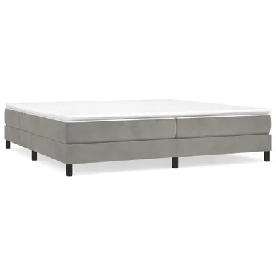 Obrázek produktu pro vidaXL Postel Boxspring s matrací Light Grey 200x200 cm Velvet