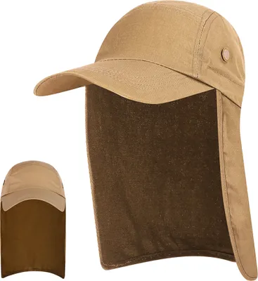 Produktbild von Men UPF 50+ Sun Cap Wide Brim Fishing Sun Cap Hat with Neck Flap