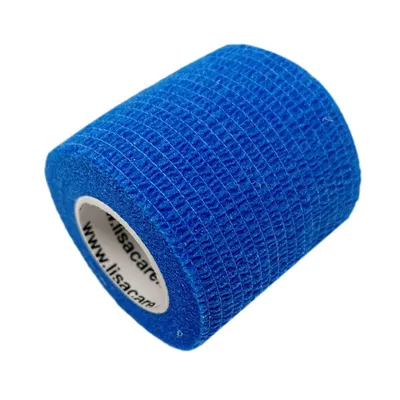 Produktbild von LisaCare selbstklebender Verband - Blau - 5cm x 4,5m