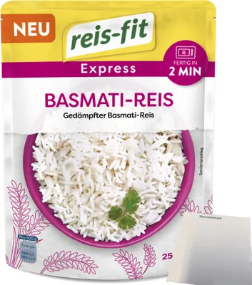 Produktbild von Reis-Fit Express Basmati Reis (250g Packung) + usy Block