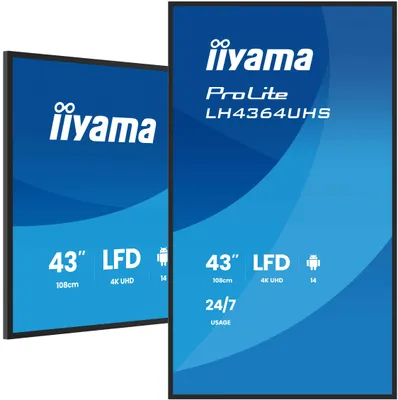 Immagine prodotto di Iiyama LH4364UHS-B1AG IIYAMA 108 cm (43") LH4364UHS-B1AG 16:9 2xHDMI+USB-C IPS