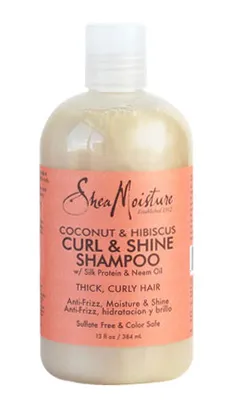 Obrázok produktu pre Shea Moisture Bambucké maslo Coconut &ampiscus Curl and Hibiscus Curl and Shine šampón 384ml