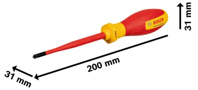 Immagine prodotto di Cacciavite VDE Bosch SL/PH1 x 100 Professional rosso/giallo PlusMinus (1600A02ND4)