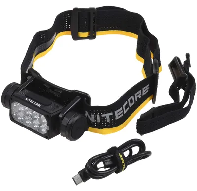 Produktbild von Nitecore HC65 UHE, Stirnband-Taschenlampe, Schwarz, Aluminium, Tasten, 2 m, IP68
