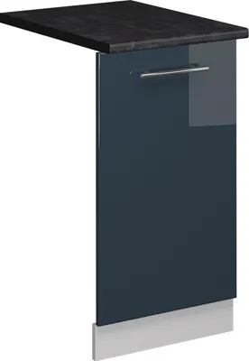 Produktbild von Geschirrspülblende Vicco Fame-Line Dunkelblau Hochglanz 45 cm , AP Anthrazit, Model 54611