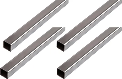 Produktbild von Alberts 4 x Vierkantrohr, Stahl roh, 25 x 25 x 1,5 mm, Länge 1 m