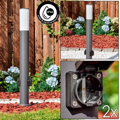 Produktbild von Zogno Außenwegeleuchte aus Metall/Kunststoff in Anthrazit/Weiß