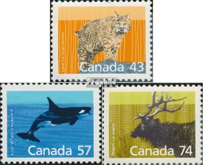 Produktbild von Briefmarken Kanada 1988 Mi 1071-1073 (kompl.Ausg.) postfrisch Säugetiere