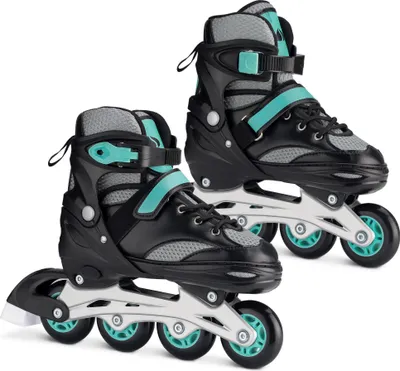 Obrázek produktu pro Navaris inline brusle pro chlapce a dvky - inline brusle s nastavitelnou velikost - inline brusle se sadou nad - nastaviteln velikost