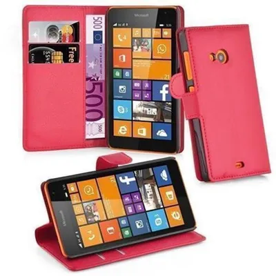 Image de Cadorabo Housse pour Nokia Lumia 535 Housse de protection rouge Etui pour téléphone portable Case Cover Fermeture magnétique