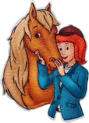 Produktbild von Bibi & Tina © Tina - Aufnäher, Bügelbild, Aufbügler, Applikationen, Patches, Flicken, Zum Aufbügeln, Größe: 6,0 x 8,1 cm