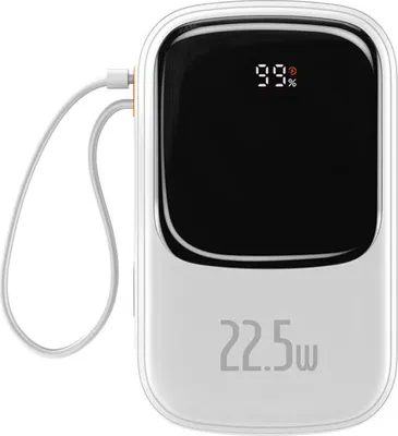 Produktbild von Baseus Powerbank Geräumig 20000Mah 22.5W Qc/Pd/Scp/Fcp + Usb-C Kabel Weiß