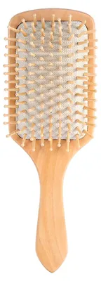 Produktbild von 1 Stück natürlicher antistatischer Holzkamm mit Airbag-Haarkissen und Massagefunktion (weiß)