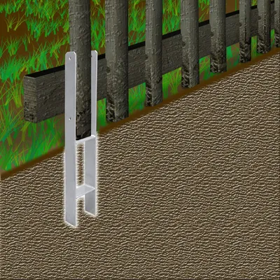 Produktbild von Jopassy 6x H-Anker Pfostenträger Gartenspielgeräte-Zubehör 600MM verzinkt feuerverz Feuerverzinkt Pfostenanker 101MM