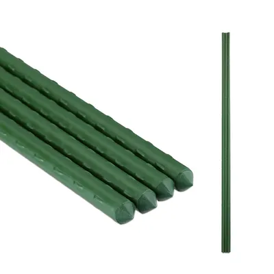 Obrázek produktu pro Relaxdays opěrné tyče, sada 10 ks, 110 cm, Ø 10 mm, ocel potažená plastem, opora pro popínavé rostliny, opěrné tyče, zelené