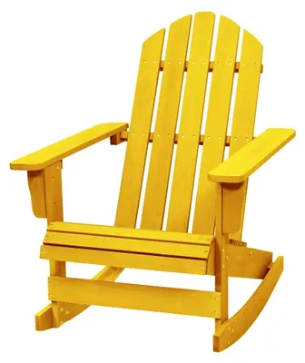 Produktbild von Adirondack Schaukelstuhl aus massivem Tannenholz, Gelb