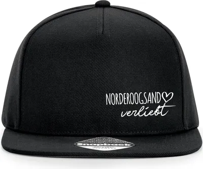 Produktbild von Huuraa Cappy Mütze Norderoogsand verliebt Black Polyester Snapback Kappe Geschenkidee