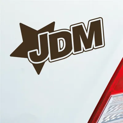Produktbild von Auto Aufkleber JDM Stern Tuning Star 12x7 cm Braun Sticker Heckscheibenaufkleber