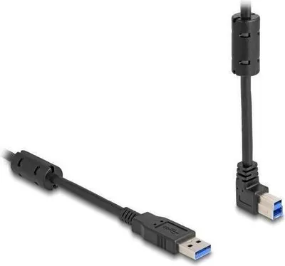 Image de Delock 81106 Câble USB 3.0 A mâle vers B mâle 90° en haut 3 m