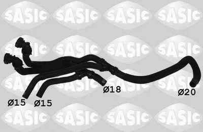 Produktbild von SASIC Kühlerschlauch Wasserschlauch für RENAULT LAGUNA III Grandtour (KT0/1) 3404199