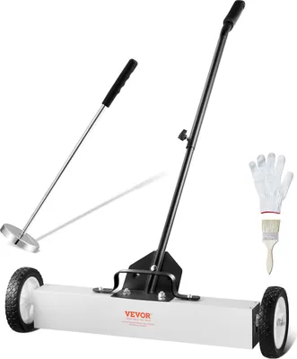 Image de Balayeuse magnétique Balayeuse magnétique télescopique Balayeuse pour tapis à roulettes 61cm