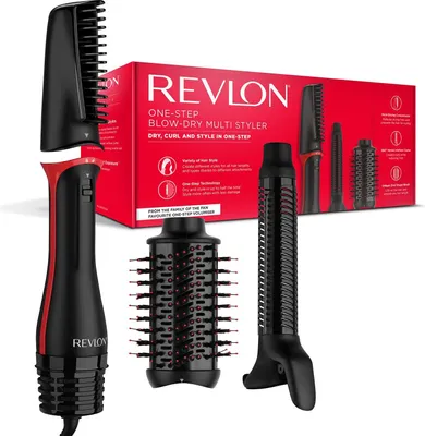 Obrázek produktu pro Revlon RVDR5333E, Více stylů, Teplé, Knoflíky, Všechny vlasy, 90 °C, Černá, Červená