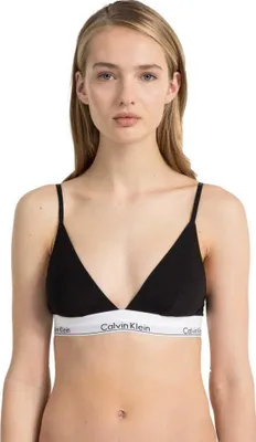 Produktbild von Calvin Klein dames Modern Baumwolle triangel bra, triangel BH, zwart