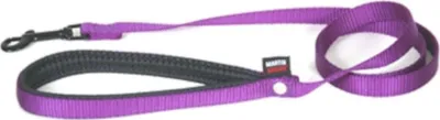 Produktbild von Lila Nylon-Hundeleine 1,6x120 cm mit Musketonhaken, angenehmer Griff
