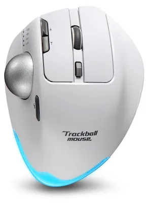 Produktbild von Kabellose Trackball-Maus, Bluetooth, wiederaufladbar, ergonomisch, kompatibel mit 3 Geräten