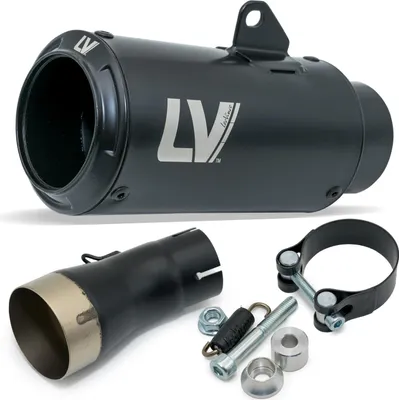 Immagine prodotto di Silenziatore posteriore LeoVince SLIP-ON LV CORSA S FULL BLACK con omologazione, acciaio inox nero per Honda CB 1000 R Neo Sports Café