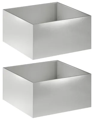 Produktbild von vidaXL Garten-Pflanzgefäß 2 stk. Silber 100 x 100 x 40 cm Edelstahl