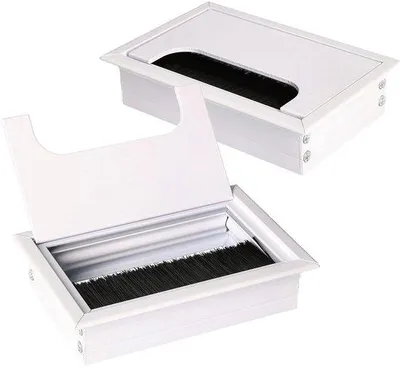 Immagine prodotto di Passacavi in alluminio bianco, 120 x 80 mm