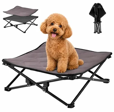 Produktbild von Erhöhtes Hundebett Klappbar 57x57x23 cm für Kleine Hunde