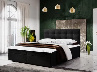 Produktbild von FEDVE Boxspringbett Kolumbo Doppelbett Bett mit Bettkasten und Topper 180x200 cm Matratze H3