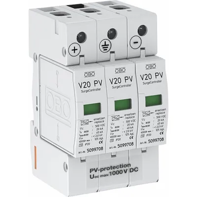Produktbild von Obo Ü-Ableiter V20-C/3-Ph-1000 (V20-C 3-Ph-1000)
