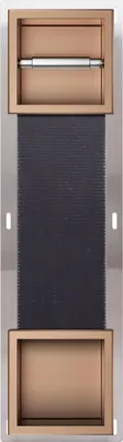 Produktbild von Balneo Toilettenpapierhalter Unterputz Wandnische WALL-BOX PAPER 2 Toilettenpapieraufbewahrung 6 Rollen kupfer 74x20,8×14,6 cm