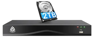 Produktbild von Überwachungskamera-Netzwerkvideoaufzeichner (NVR) – 8-Kanal-PoE-System – 96 Watt – 2 TB Speicher – 4K 8MP HD-Video