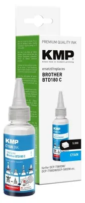 Obrázek produktu pro KMP 1555,0003, Kompatibilní, Azurová, Brother, BTD180C, 5000 str., 50 ml