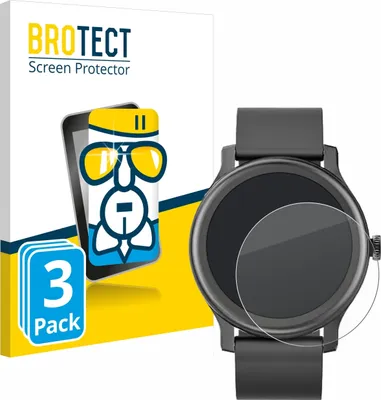 Produktbild von 3x BROTECT Schutzglas für Loyaa Smartwatch 1.28" Schutzfolie Panzer Folie Glas Display Schutz klar