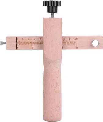 Zdjęcie produktu dla Regulowany drewniany nóż do cięcia pasków i pasków skórzanych, ręczne narzędzie do cięcia DIY z 5 ostrzami