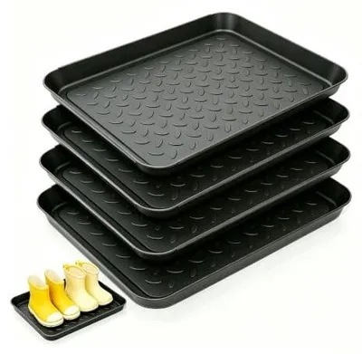 Zdjęcie produktu dla Tacki ociekowe do butów zestaw 4 sztuk 35X27 cm polipropylene