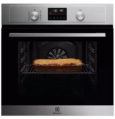 Produktbild von 65-liter-multifunktions-einbaubackofen (59 cm) mit pyrolyse-selbstreinigung, edelstahl - Electrolux EOH4P06BX